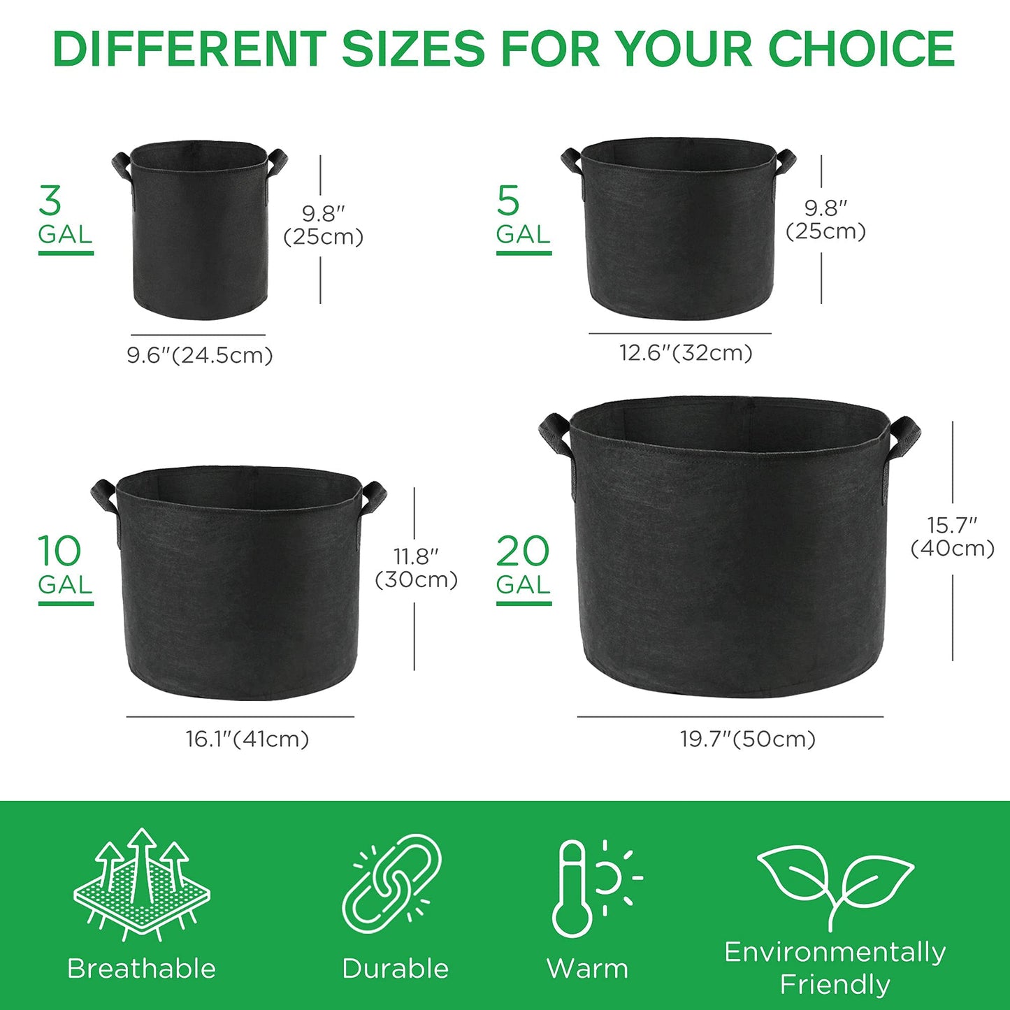 LotFancy Plant Grow Bags
