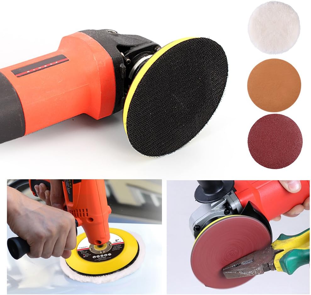 LotFancy Lambs Wool Hook and Loop Polishing Pad