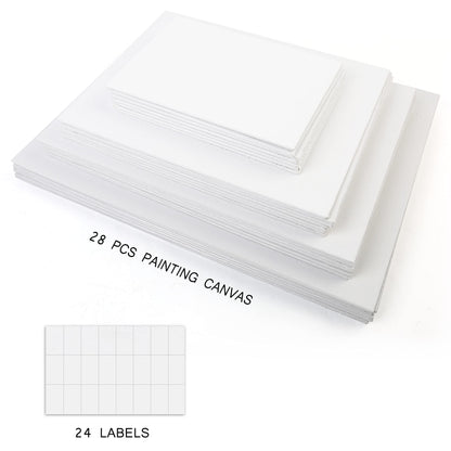 LotFancy Canvases Boards for Painting, 100% Cotton Blank Canvases for Painting, Canvas Panels for Acrylic Pouring, Oil Paint