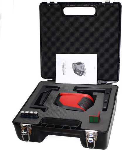 LotFancy Self-Leveling Cross Line Laser Level Kit with Case, Range 65 Ft., Accuracy 1/4 Inch at 100Ft., Ideal for Construction, DIY, Craftsmen and Professional Use