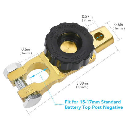 Top Post Battery Disconnect Switch for Car Auto Truck Boat RVs ATV Motorcycle, Battery Cutoff Switch 12V 24V