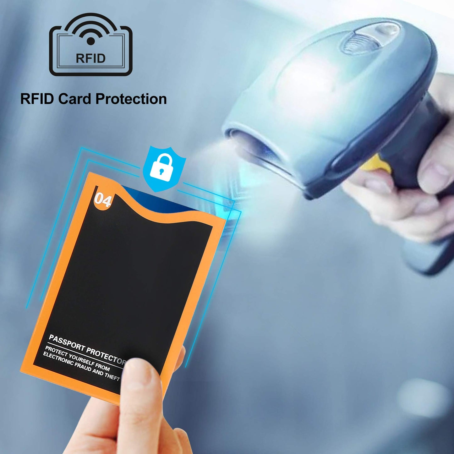 19 RFID Blocking Sleeves (14 Credit Card Protectors & 5 Passport Holders) for Identity Theft Protection, Travel RFID Sleeves Set