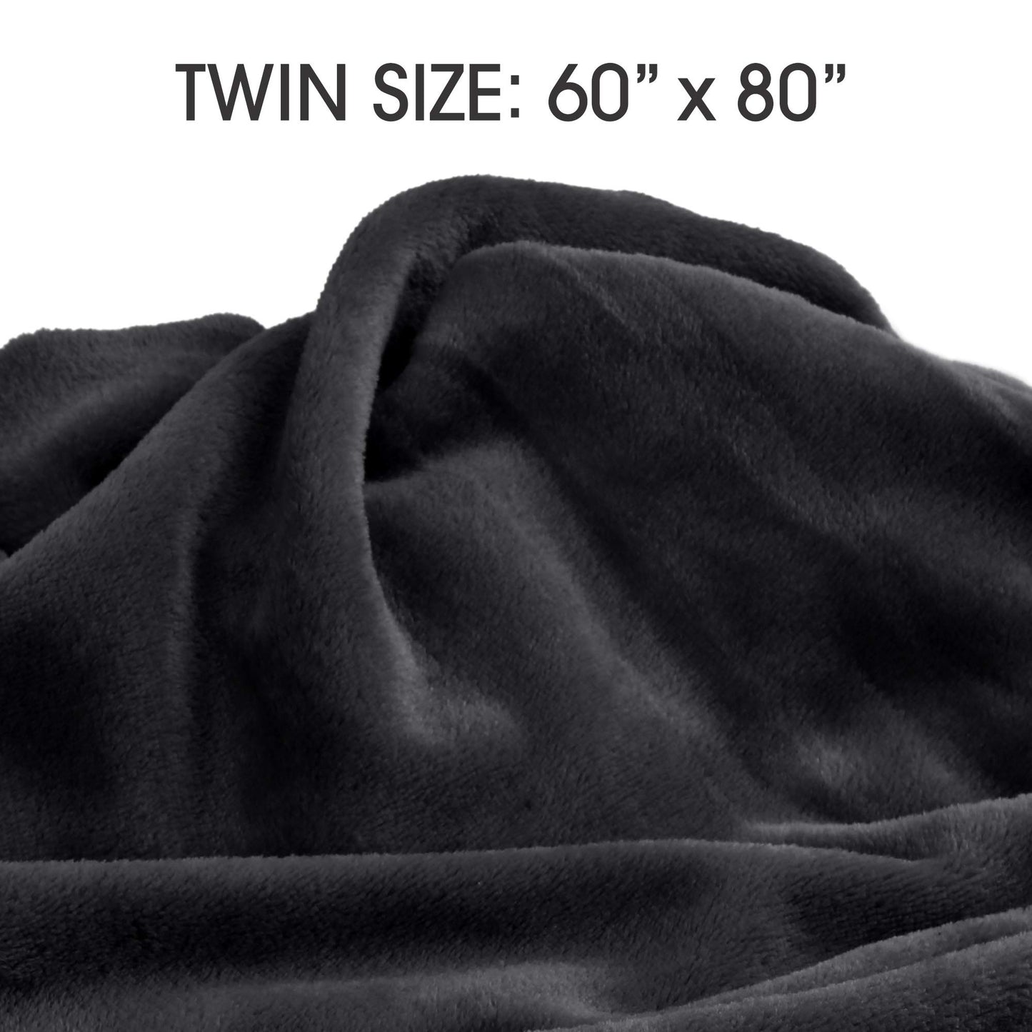 LotFancy Throw Blanket, Twin Size Fuzzy Fleece Blanket, Cozy Flannel Velvet Throw for Couch Bed Sofa Dorm Home, Super Soft Comfy Plush Microfiber Blanket, Lightweight, 60”x80”