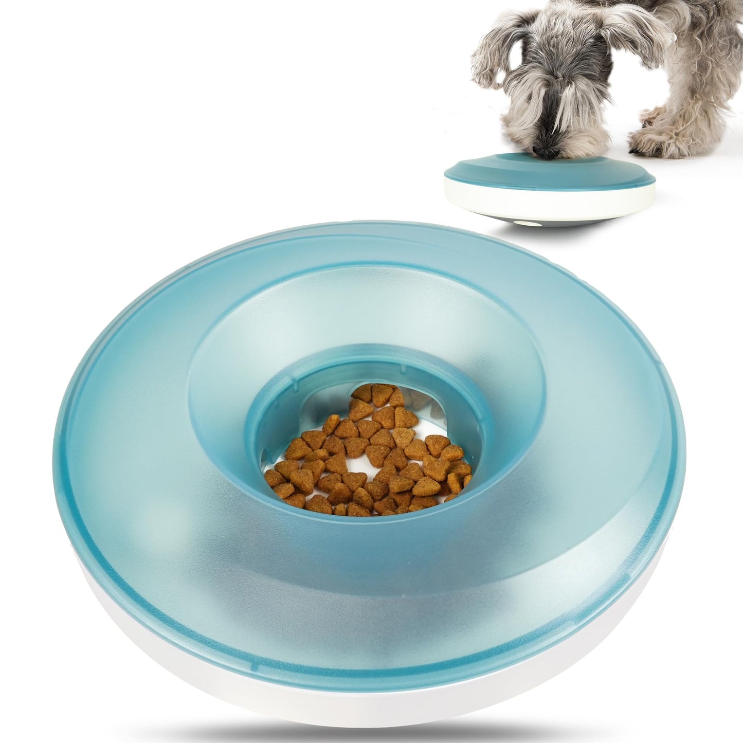 Prime Pets Dog Wobble Bowl Interactive Treat Puzzle Toy, Slow Food Bowl for Dog, 220x69mm