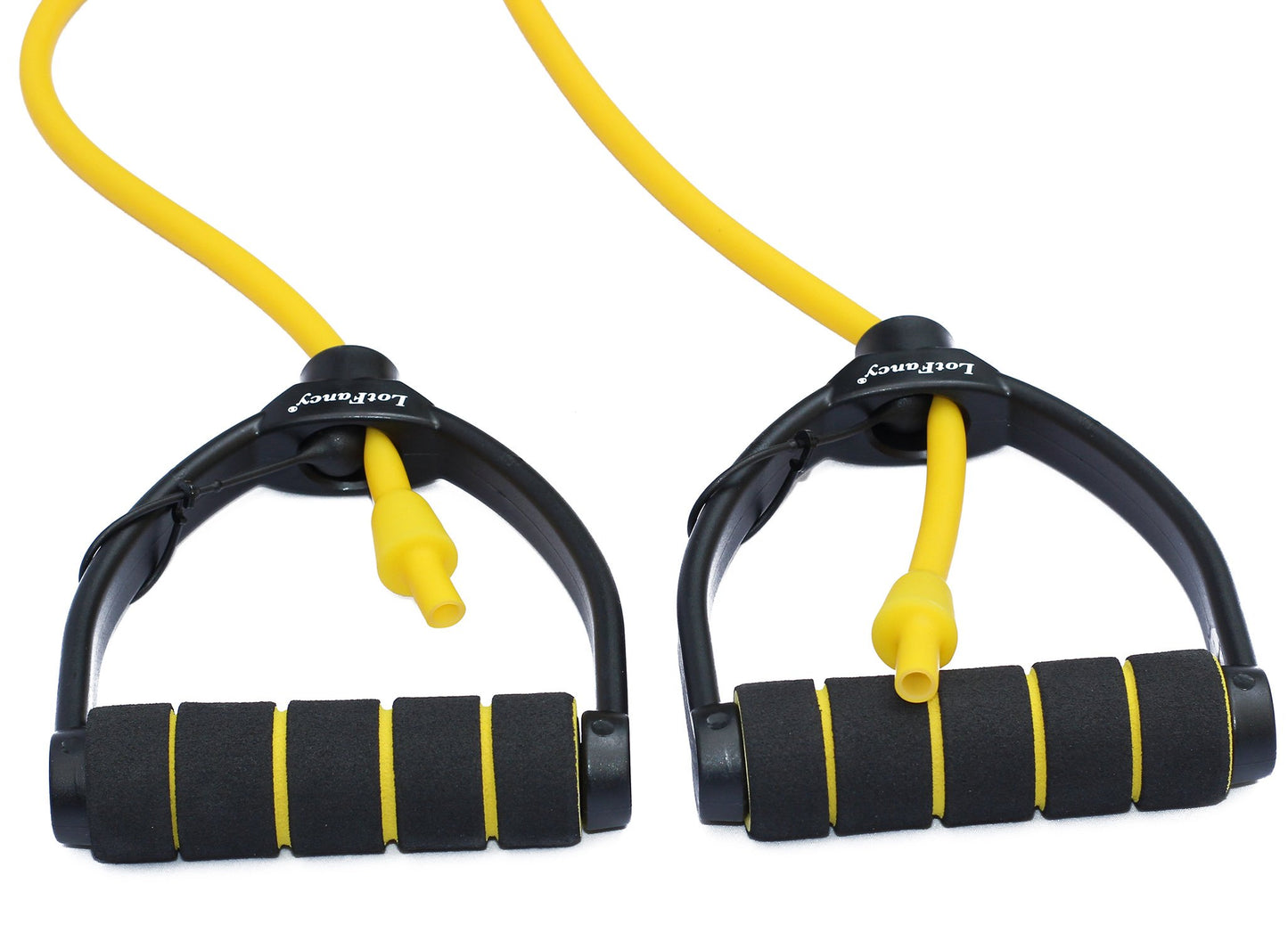LotFancy Exercise Resistance Band Adjustable Workout Band Tube with Foam Handles, 59-Inch Length, for Fitness Gym Yoga Boxing Training