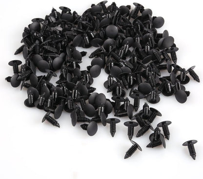 LotFancy 8mm Auto Panel Clips, Body Clips, Bumper Clips, Nylon 100 Pcs