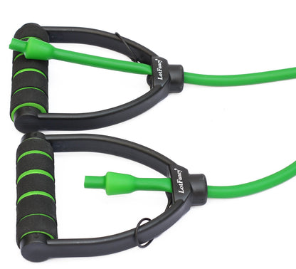 LotFancy Exercise Resistance Band Adjustable Workout Band Tube with Foam Handles, 59-Inch Length, for Fitness Gym Yoga Boxing Training