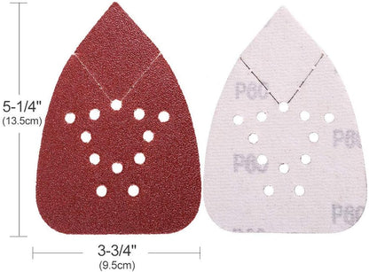 (Red) Assorted Mouse Sandpaper 12-Hole