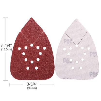 (Red) Assorted Mouse Sandpaper 12-Hole