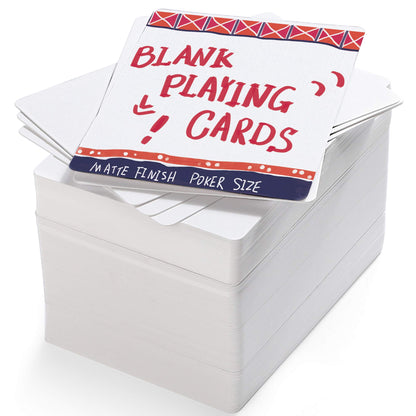 LotFancy Blank Playing Cards, 180PCS White Blank Index Flash Cards to Write on, Printable, Study Learning Cards, DIY Gift Card, Game Cards, Matte Finish, Poker Size, 2.5" x 3.5"
