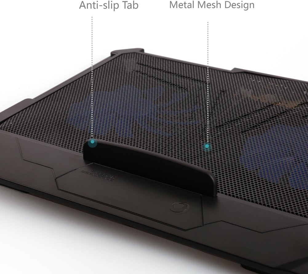 Laptop Cooler Cooling Pad for 10"-15" Notebook - Adjustable Chill Mat Stand with 2 LED Fans by LotFancy