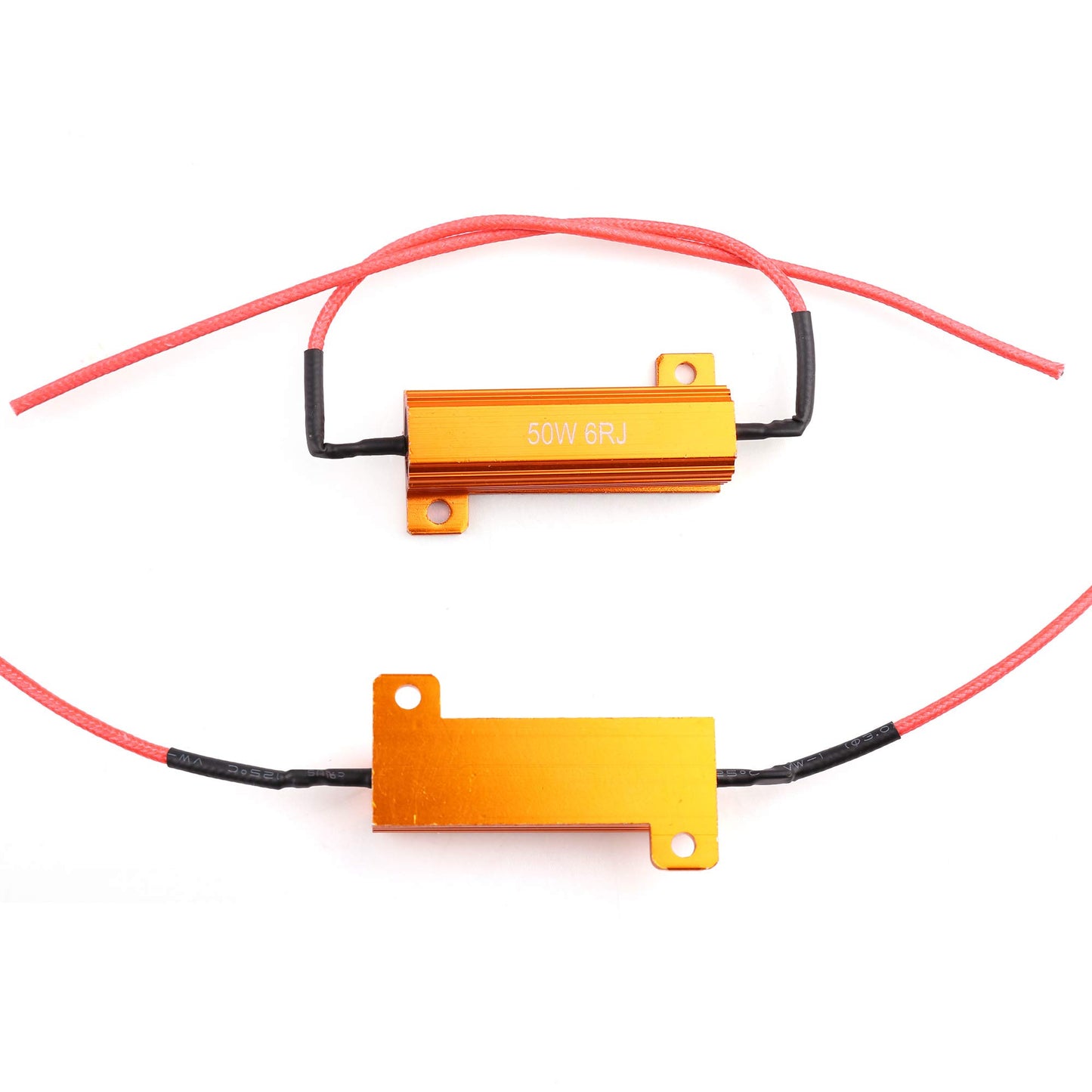 LotFancy Load Resistors 50W 6ohm, 4 Pack, Fix LED Bulb Fast Hyper Flash, Turn Signal Blink Error Code, LED License Plate Lights