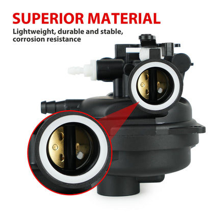 LotFancy Carburetor 799583 for Briggs & Stratton Lawnmower Engine 300E 450E 500E 550E 575E 600E 125cc 08P502 09P602, Fits for 590556 593261 595656 591160 Replacement