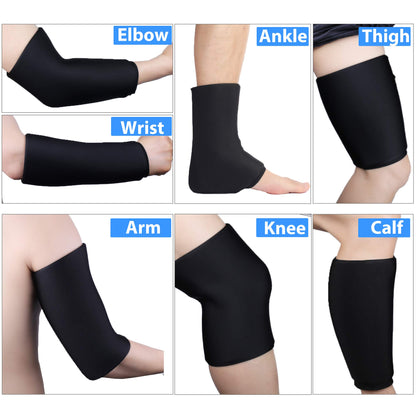 Hot Cold Compression Sleeve for Therapy, LotFancy Elbow Brace Support, Gel Ice Pack Wrap for Injuries, Arthritis, Tendonitis, Sports Recovery, Pain Relief for Arm, Ankle, Knee, Calf, Muscles & Joints