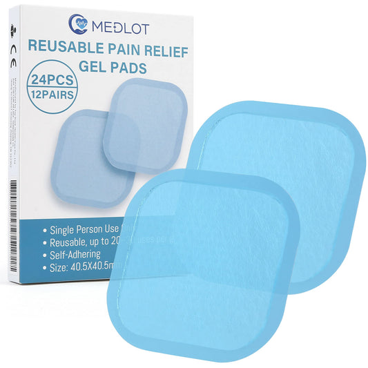 MEDLOT Tens Gel Pads Refills Compatible with Omron Heat Pain Pro PM311, 12 Pairs/24Pcs Electrode Gel Pads, Self-Adhesive