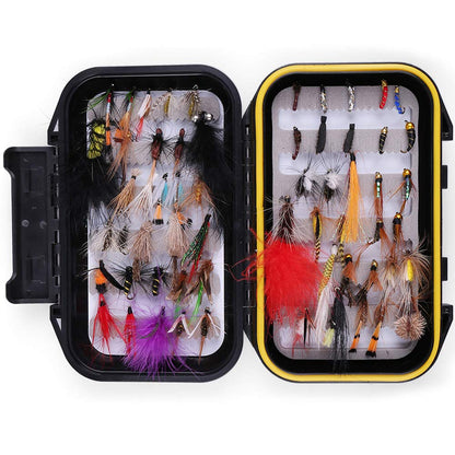 LotFancy Fly Fishing Lures Kit with Tackle Box, Dry/Wet Flies,Nymph Flies, Wooly Bugger Flies, Streamers, Emergers, Caddis Fly Assortment for Trout Bass Salmon