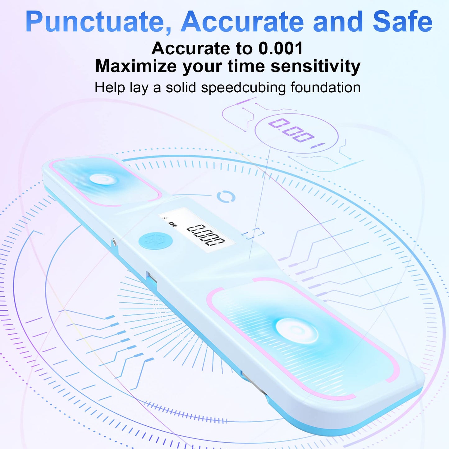 GAN Halo Bluetooth Smart Timer, Speed Cube Timer for Competition, Touch Control Timer with APP Connectivity, Stores up to 10,000 Results, Automatic Calculation, Accuracy to 0.001 Seconds