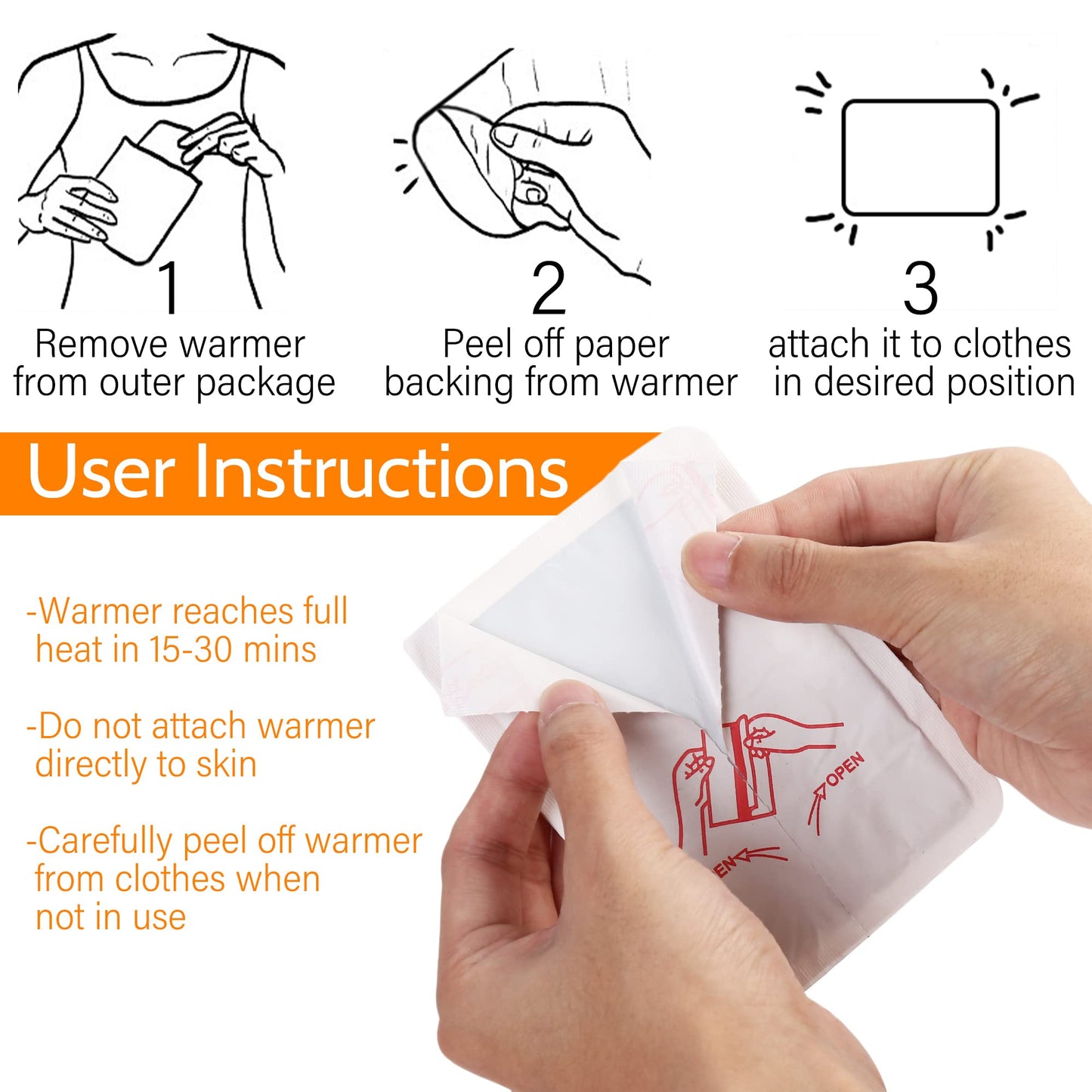 MEDLOT Body Warmers with Adhesive, Safe Long Lasting Pack with Up to 18 Hours of Heat, Air-Activated, Disposable Heating Pad for Warmth and Pain Relief