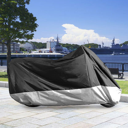 LotFancy Motorcycle Cover - All Weather Deluxe Waterproof Bike Tarp for Scooter Moped Cruiser etc.
