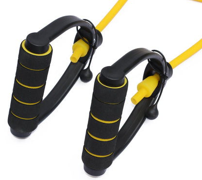 LotFancy Exercise Resistance Band Adjustable Workout Band Tube with Foam Handles, 59-Inch Length, for Fitness Gym Yoga Boxing Training
