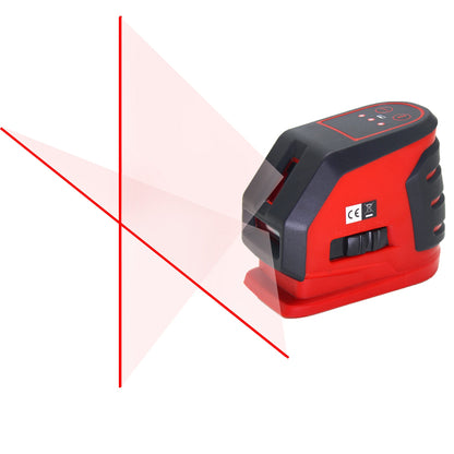 LotFancy Self-Leveling Cross Line Laser Level Kit with Case, Range 65 Ft., Accuracy 1/4 Inch at 100Ft., Ideal for Construction, DIY, Craftsmen and Professional Use