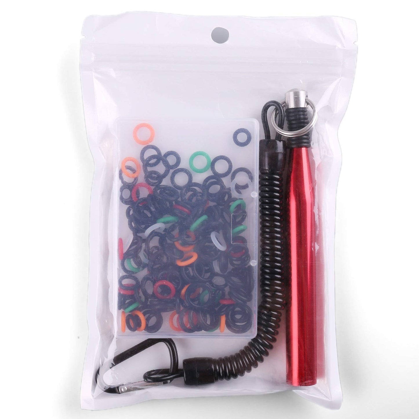 LotFancy Wacky Worm Rig Tool and 150PCS O-Ring Kits for 3",4"&5",6" Senko & StickBaits, Lanyard and Clip Included (Wacky Tool Colors May Vary)