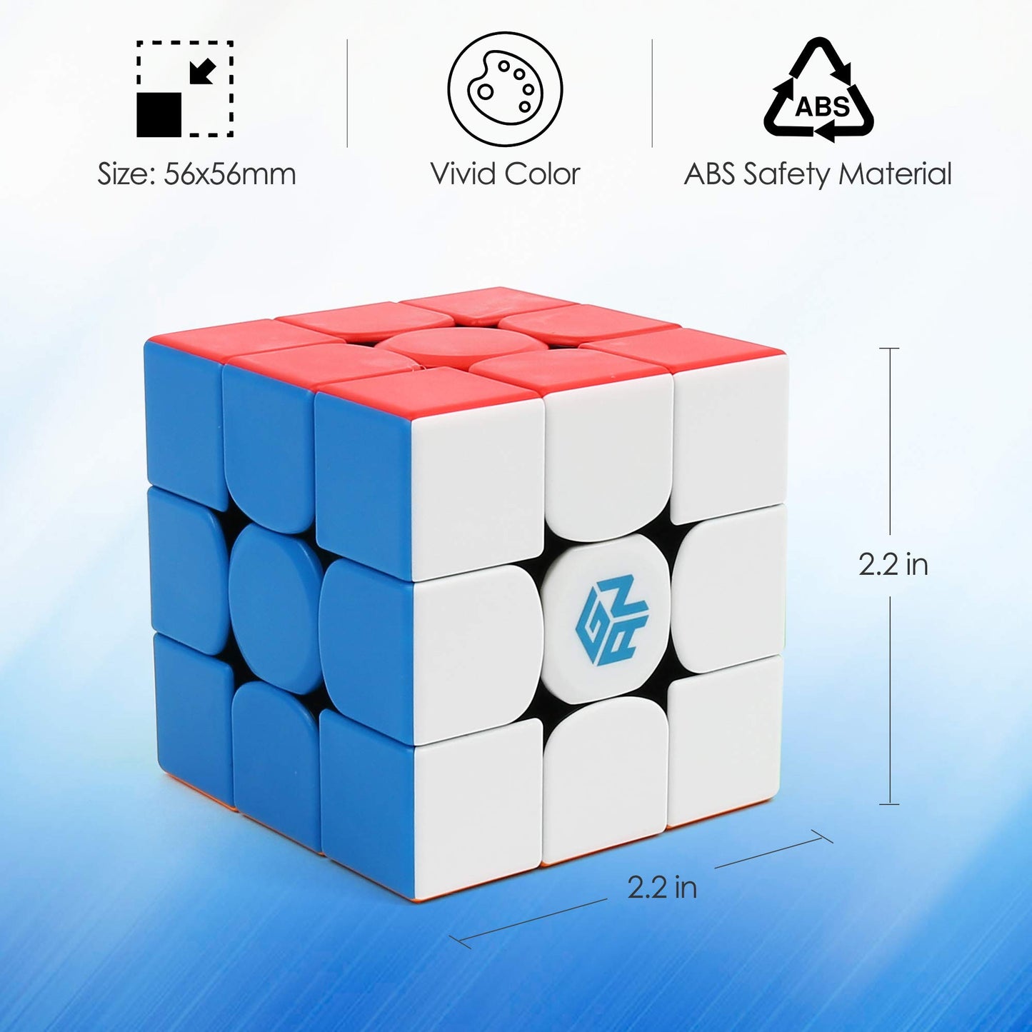 GAN 356 Air M 3x3 Speed Cube, 3x3x3 Stickerless Speed Cube, Magnetic Gans 356 Air M Magic Cube, Puzzle Cube Toy for Kids Children Adults (ver. 2020)