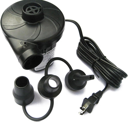 Portable Air Pump for Inflatables - LotFancy 110-120V AC Electric Air Mattress Pump, 3 Pump Nozzles, Replacement for Intex Pump 11961, 66623E