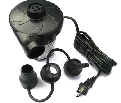 Portable Air Pump for Inflatables - LotFancy 110-120V AC Electric Air Mattress Pump, 3 Pump Nozzles, Replacement for Intex Pump 11961, 66623E