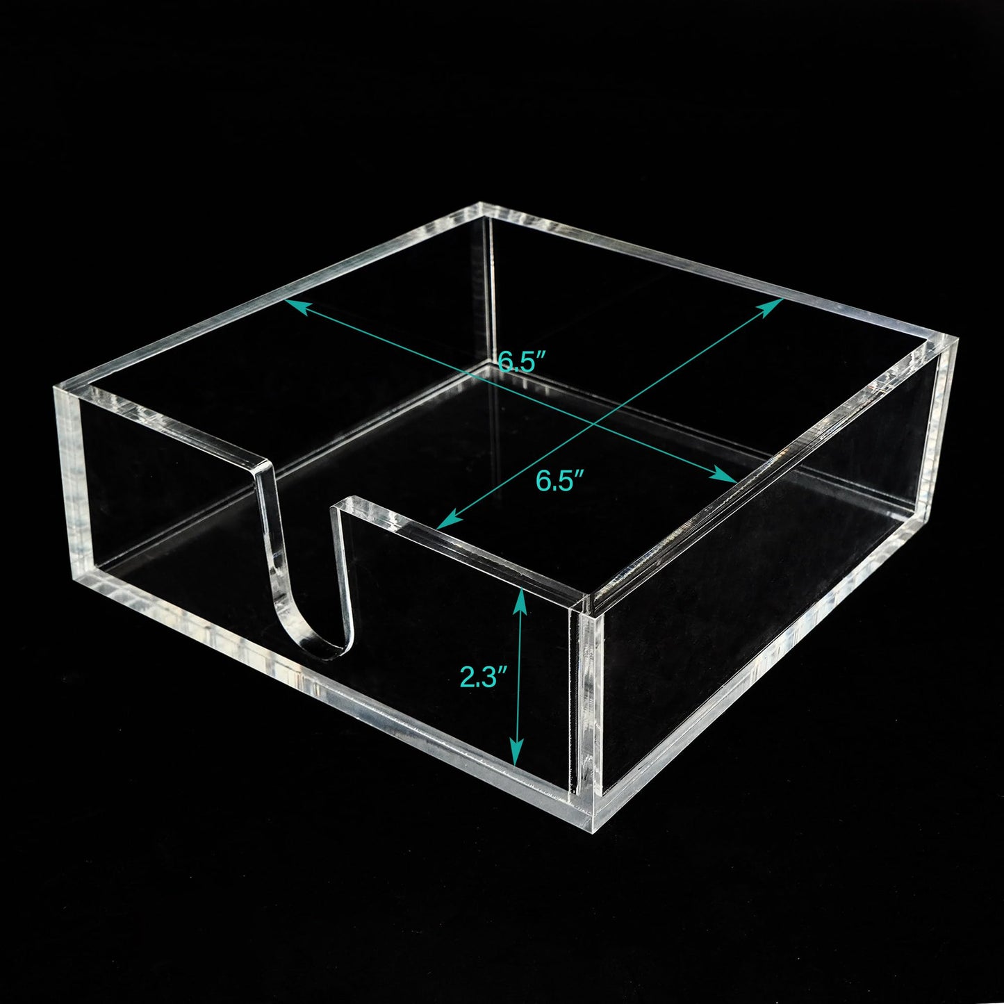 Acrylic Lunch Napkin Holder,Napkin Tray Tissue Dispenser, 7.1x7.1x2.6 in