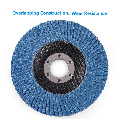 LotFancy 4.5 Inch Flap Discs, 10PCS 60 Grit Grinding Wheels Sanding Discs, Zirconia Alumina Abrasive, T27