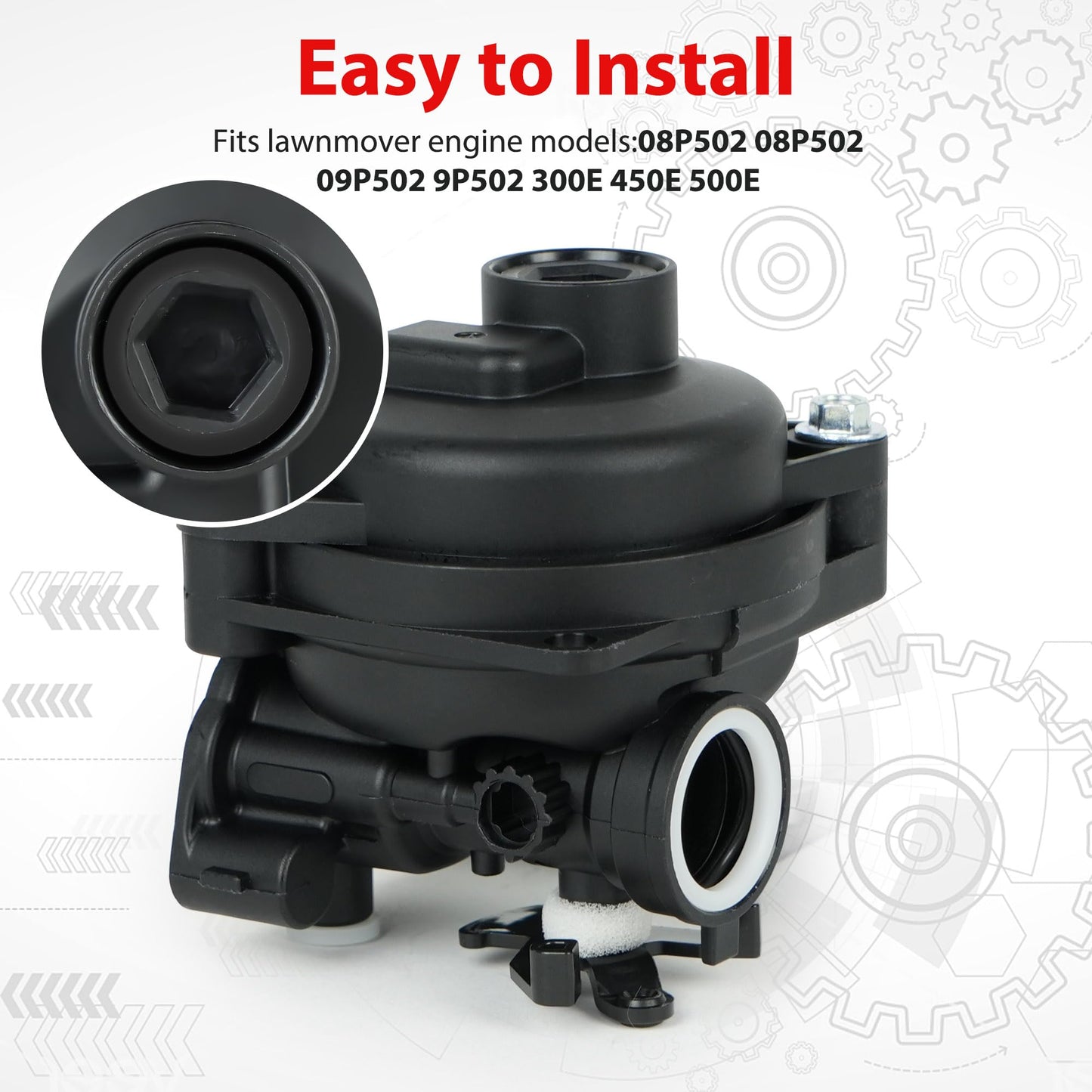 LotFancy Carburetor 799583 for Briggs & Stratton Lawnmower Engine 300E 450E 500E 550E 575E 600E 125cc 08P502 09P602, Fits for 590556 593261 595656 591160 Replacement