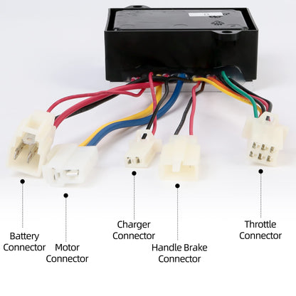 LotFancy 24V Control Module for Razor Dirt Quad Version11+, With 5 Connectors, 6 Pins Throttle, Part Number: W25143069015, Model: HB2430-TYD6-FS-ROHS