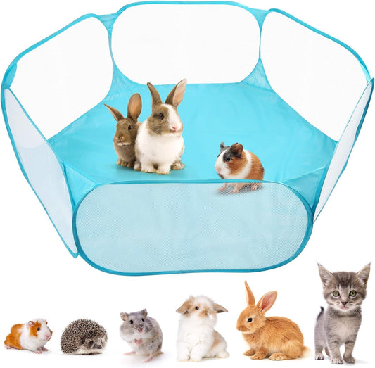 Prime Pets Small Animal Playpen, Pet Playpen Hamster Cage Indoor Pop Open Exercise Fence