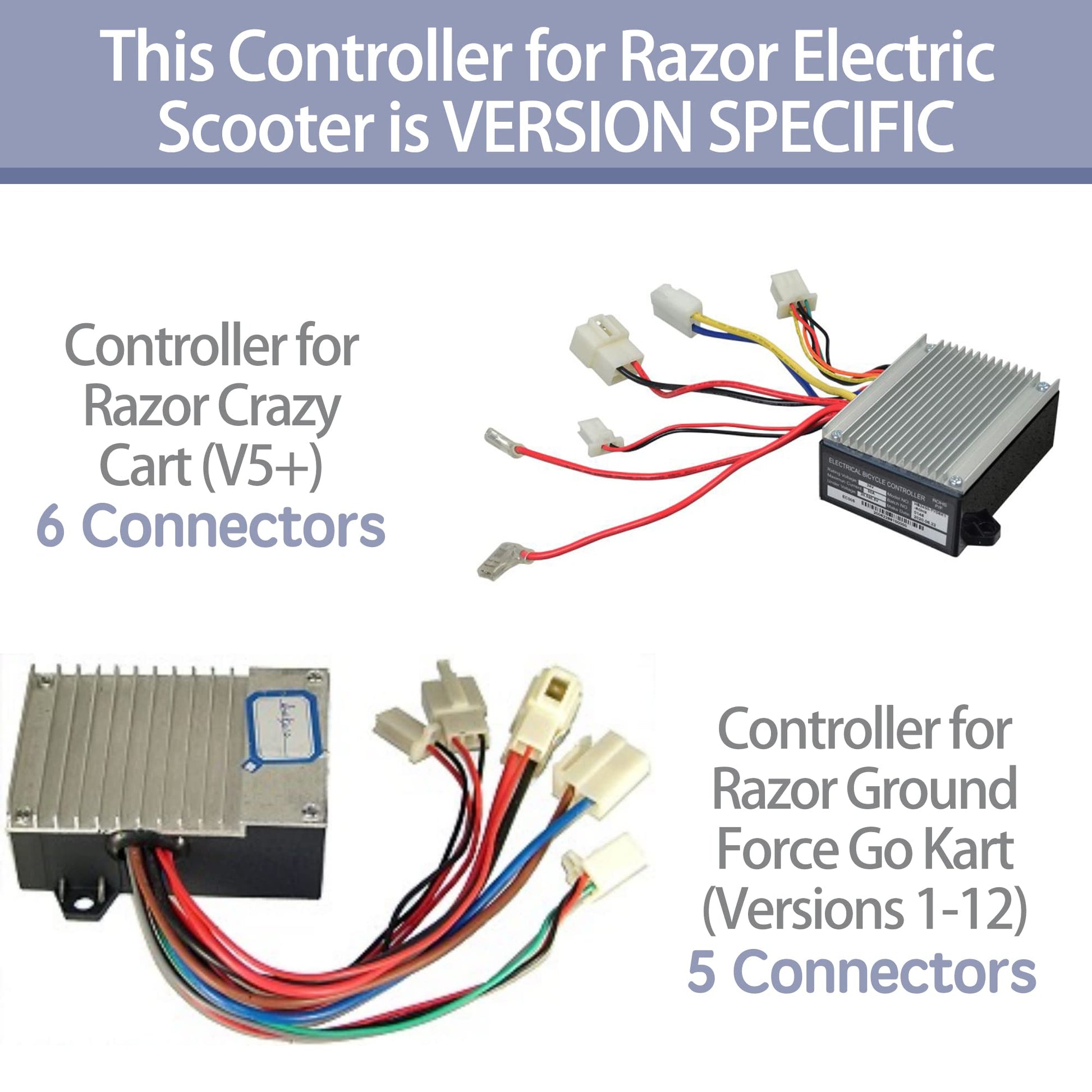 electrical bicycle controller hb2430 24V Control Module, 7 Connectors, 6-Pin Throttle, Model: HB2430-TYD6K- – LotFancy