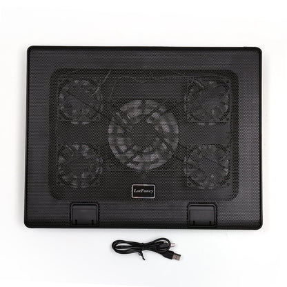 LotFancy Laptop Cooler Cooling Pad with 5 Quiet Fans for 12-17" Notebook, Dual USB Ports