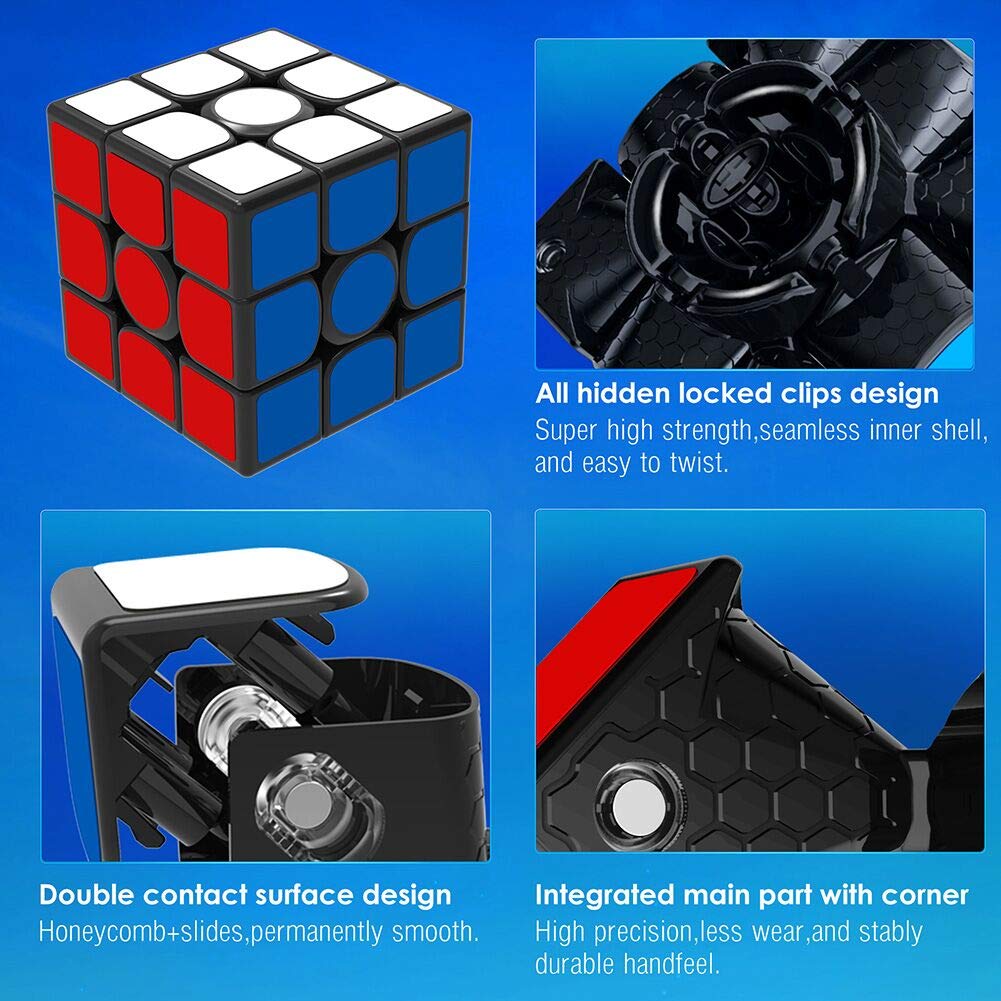 GAN 356 XS 3x3 Speed Cube, Gans 356XS 3by3 Magic Cube, Sticker Magnetic Cube with GMS V2 System