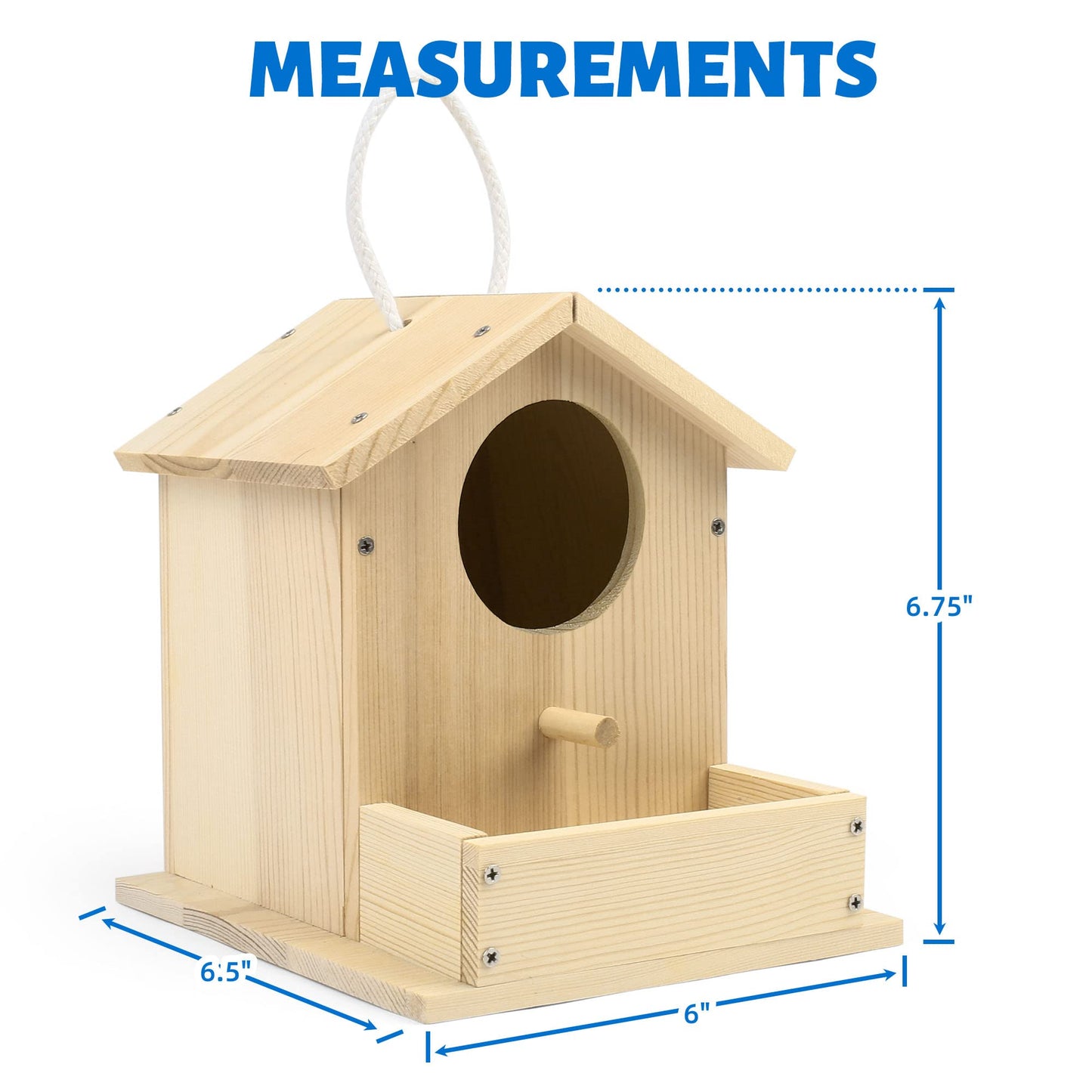 LotFancy Bird House Kit, DIY Wooden Birdhouse Kits, Bulk Arts and Crafts Painting Kits for Kids and Adults to Build and Paint, Including Paints & Brushes