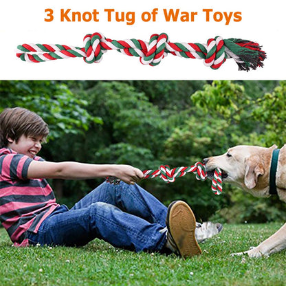 Dog Toys - Dog Rope Toys - Dog Rope Chew Toy for Small and Medium Dogs - Set of 5 XL Dog Rope Toys Set for Chewing, Tug of War and Frisbee