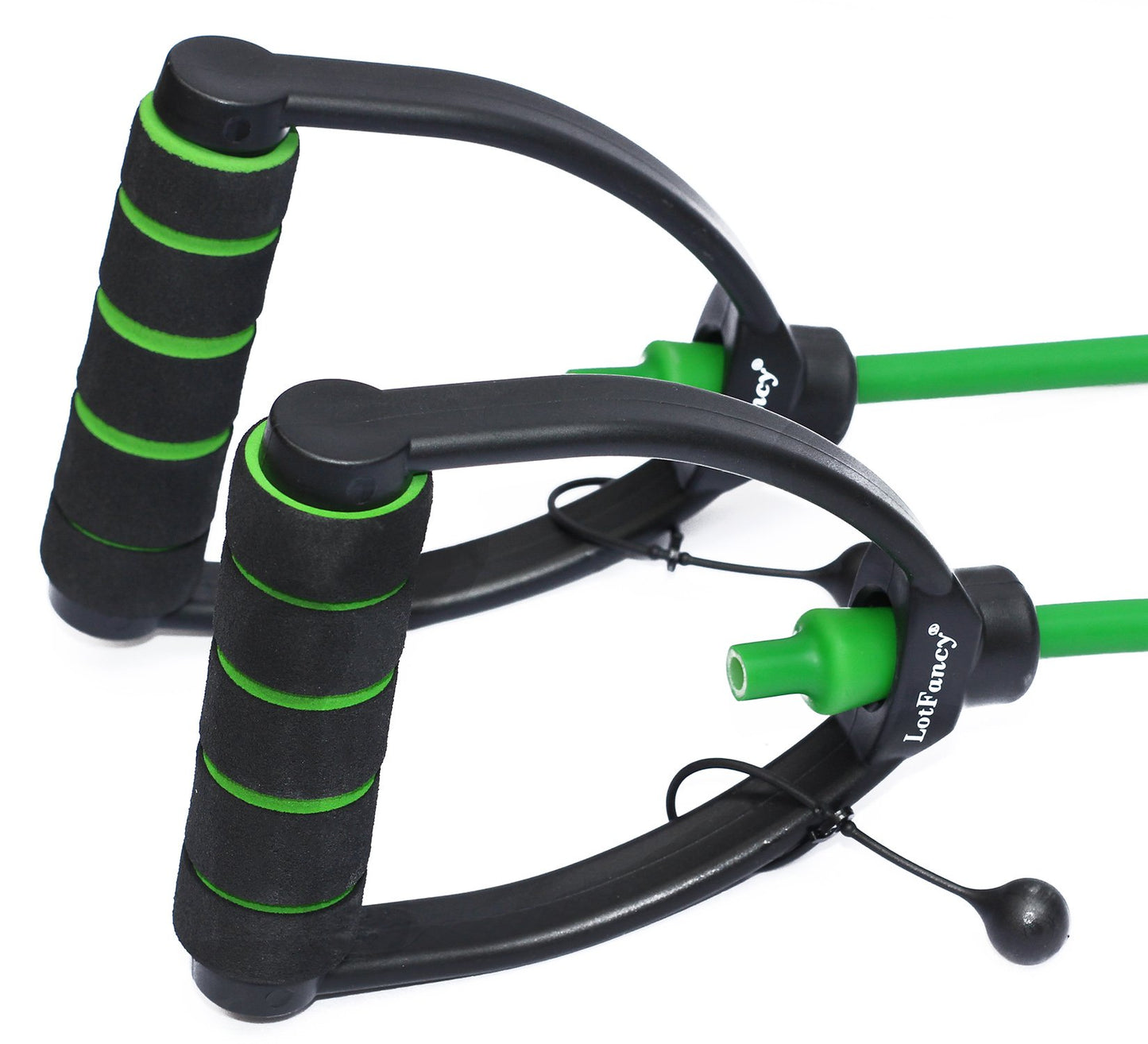LotFancy Exercise Resistance Band Adjustable Workout Band Tube with Foam Handles, 59-Inch Length, for Fitness Gym Yoga Boxing Training
