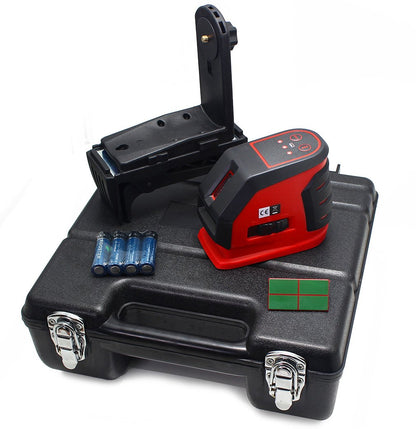 LotFancy Self-Leveling Cross Line Laser Level Kit with Case, Range 65 Ft., Accuracy 1/4 Inch at 100Ft., Ideal for Construction, DIY, Craftsmen and Professional Use