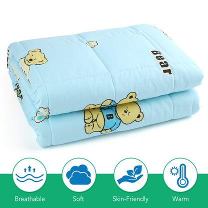 Weighted Blanket for Kids, 5 lbs 36”X48” Child Size, Soft Cooling Blanket, Heavy Blanket for Calm Sleeping, with Premium Glass Beads, Washable