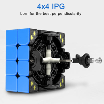 GAN 460 M, Gan 4x4 Magnetic Speed Cube, gan 460 m 4 by 4 Stickerless Puzzle Toy for Kids and Adults