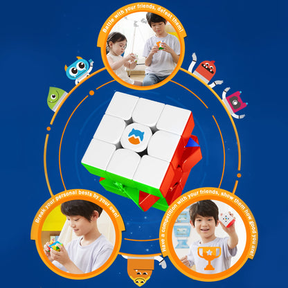 GAN Monster Go Magnetic Speed Cube 3x3, with Premium Package, 3x3x3 Magic Cube, MG3 Learning Series Puzzle Toy