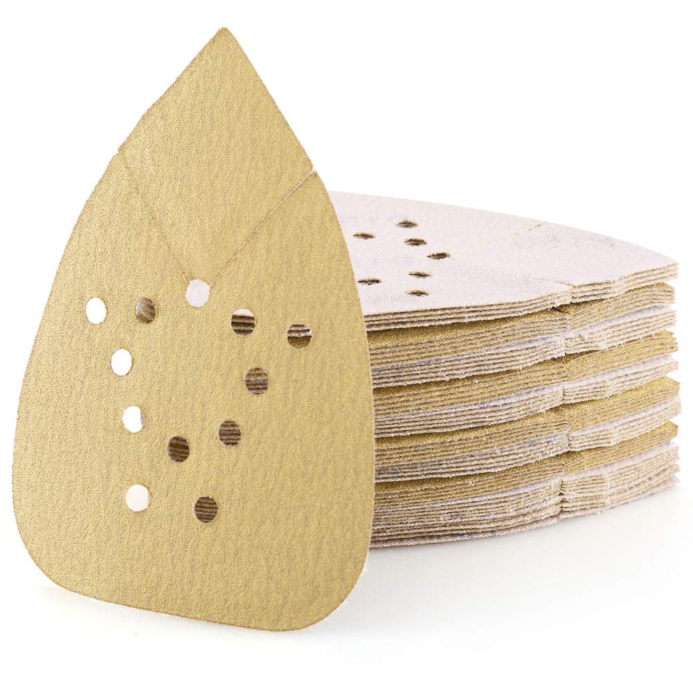 (Yellow) Assorted Mouse Sandpaper 12-Hole