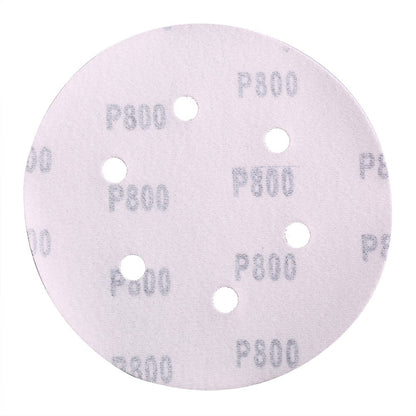 LotFancy 6" 6-Hole Sanding Discs Sandpaper Hook and Loop Pads 40/60/80/100/120/180/240/320/400/800/1000/1500/2000 Assorted Grits