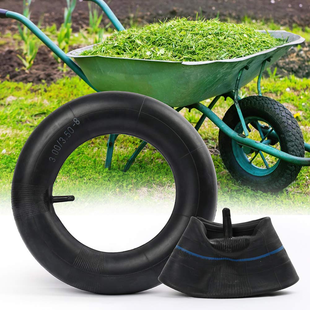 3.00/3.50-8 Inner Tube (Pack of 2) for Wheelbarrow, Hand Truck, Lawn Mower, Yard Trailer, Dolly, Trolley, Wagon, Snow Blower, 3.25-8 4.00-8 Tire Tube Replacement, with TR-13 Straight Valve Stem