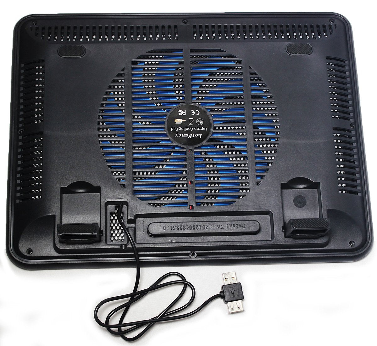 LotFancy Laptop Cooling Pad - Notebook Cooler with Extra USB - Chill Mat for 13-15 Inch Computer, Ultra Thin & Portable (1 Fan)