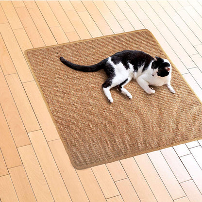 Cat Scratcher Mat, Natural Sisal Cat Scratching Carpet Pad, Floor Scratching Rug, Anti Slip Cat Scratching Mat for Cat Grinding Claws & Protecting Furniture