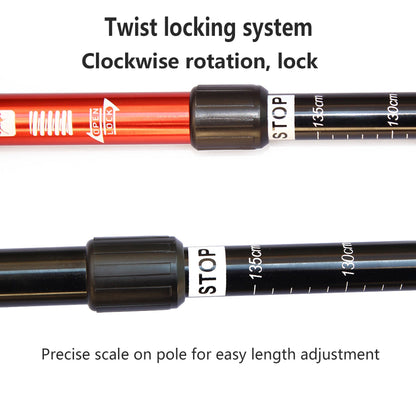 LotFancy Trekking Poles - Ultralight Walking Hiking Sticks, Adjustable Trail Poles for Women Men